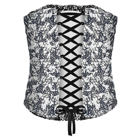 Sofia Corset Tweed Black & White